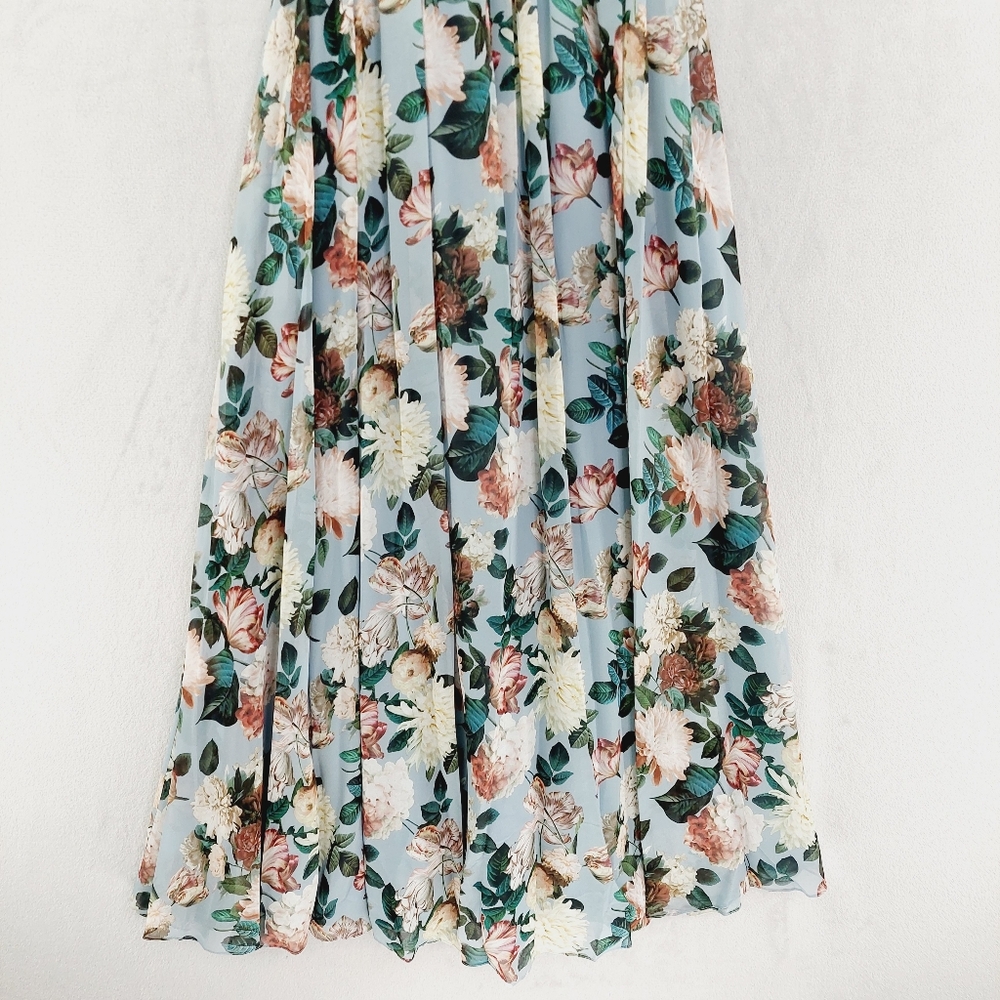 NEW Sachin + Babi Kenzia Floral Print Gown Maxi Dress Z57 - Picture 3 of 9